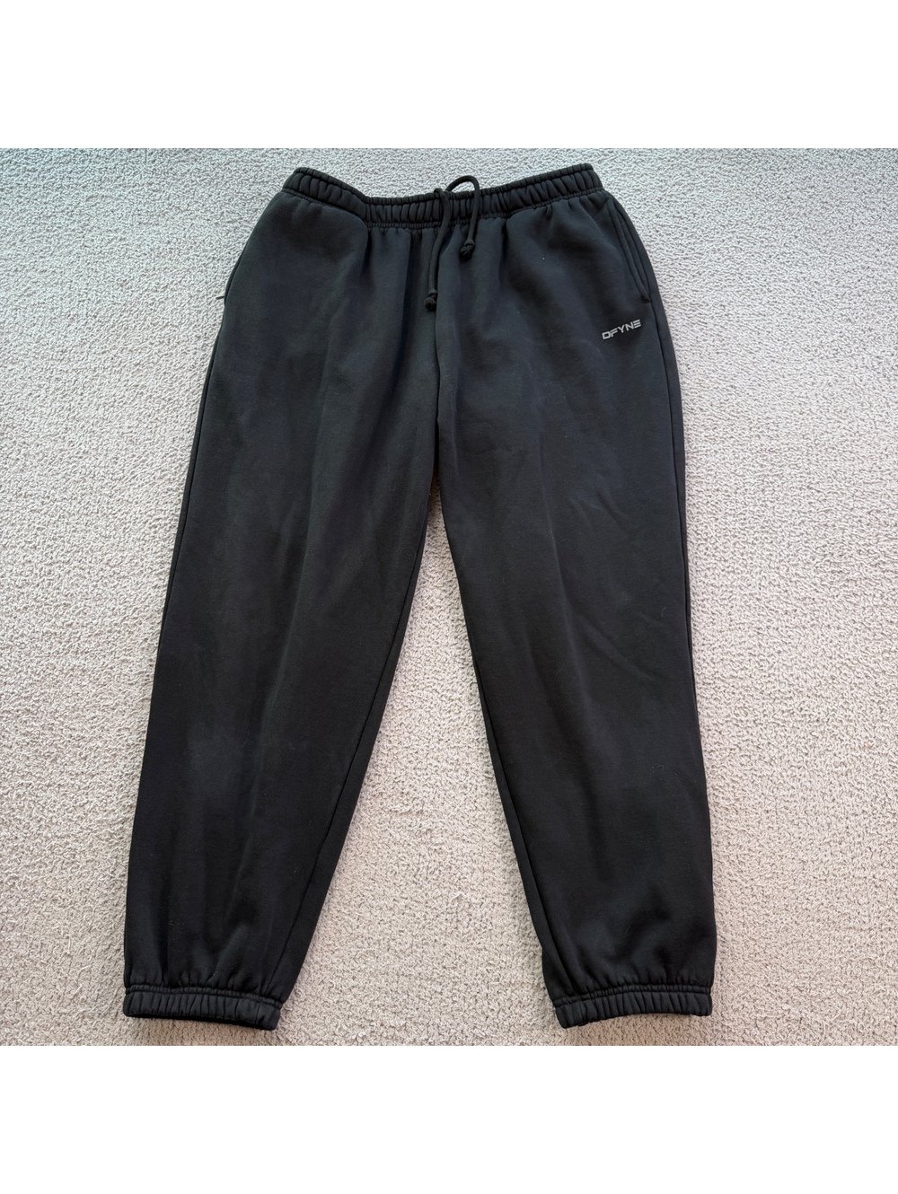 DFYNE Black Heavyweight Fleece Jogger Sweatpants Relaxed Athletic Gym Pants XXL